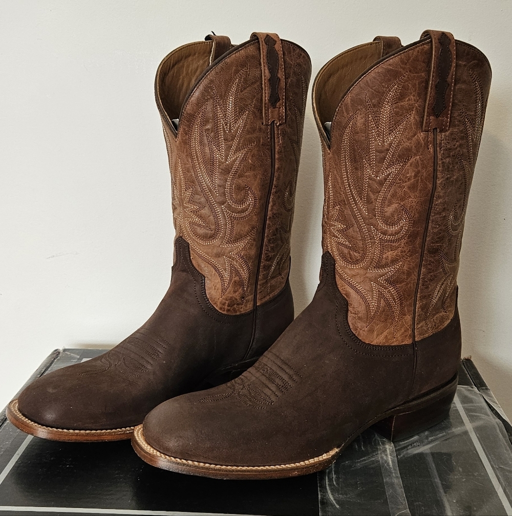 Lucchese Men's Gordon Western Boots - Broad Square Toe